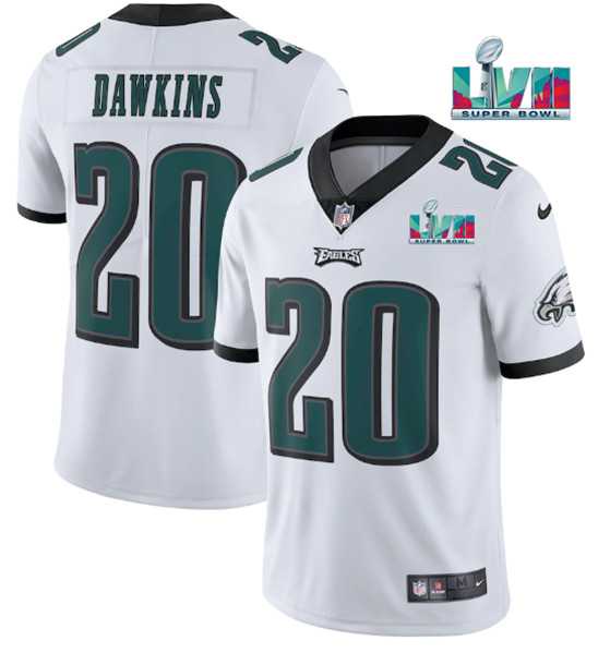 Men & Women & Youth Philadelphia Eagles #20 Brian Dawkins White Super Bowl LVII Patch Vapor Untouchable Limited Stitched Jersey->philadelphia eagles->NFL Jersey